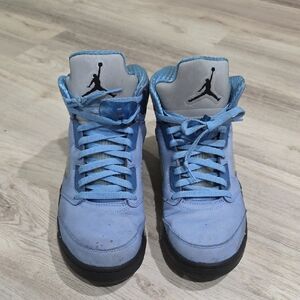 Jordan Light Blue High-Top Sneakers with Black Jumpman